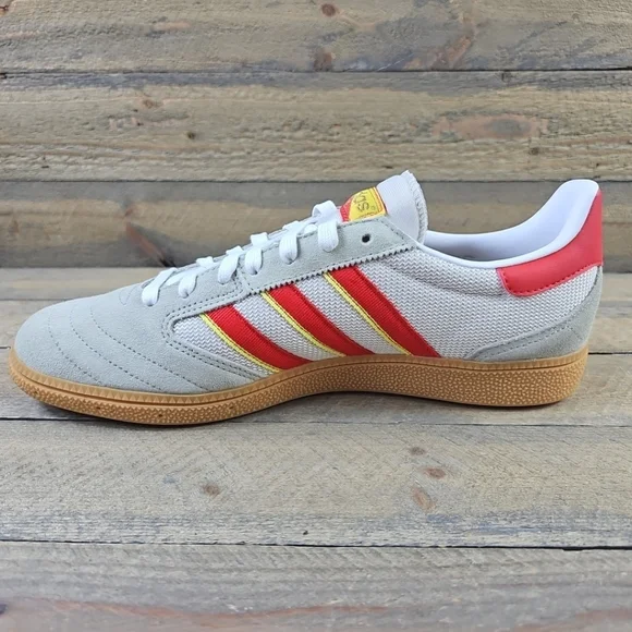 adidas Originals Busenitz Vintage Men's Shoes Suede Upper Feather Grey/Red - Picture 8 of 12